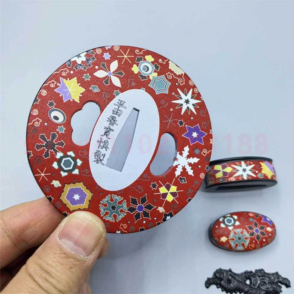

High Quality Tsuba Handguard Guard Fuchi Kashira Menuki For Real Japanese Japan Samurai Katana Sword Fittings Stainless Steel