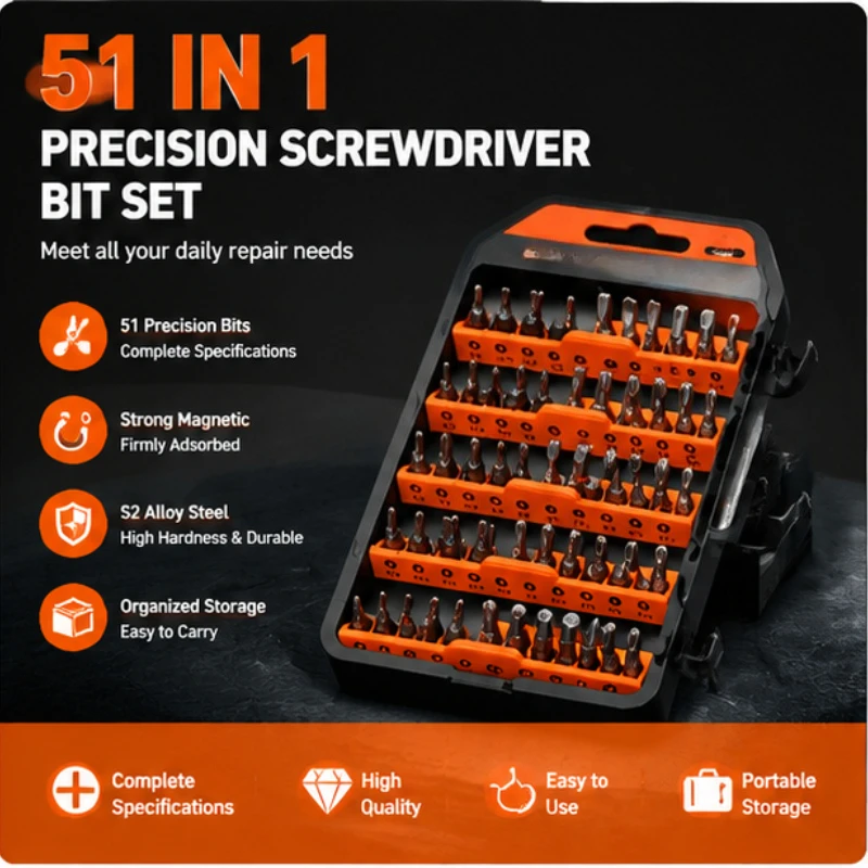 51 in One Screwdriver Sewing Machine Set  Batch Head Glasses  Clock  Mobile Phone Repair Tool  Cross Shaped Repair Tool
