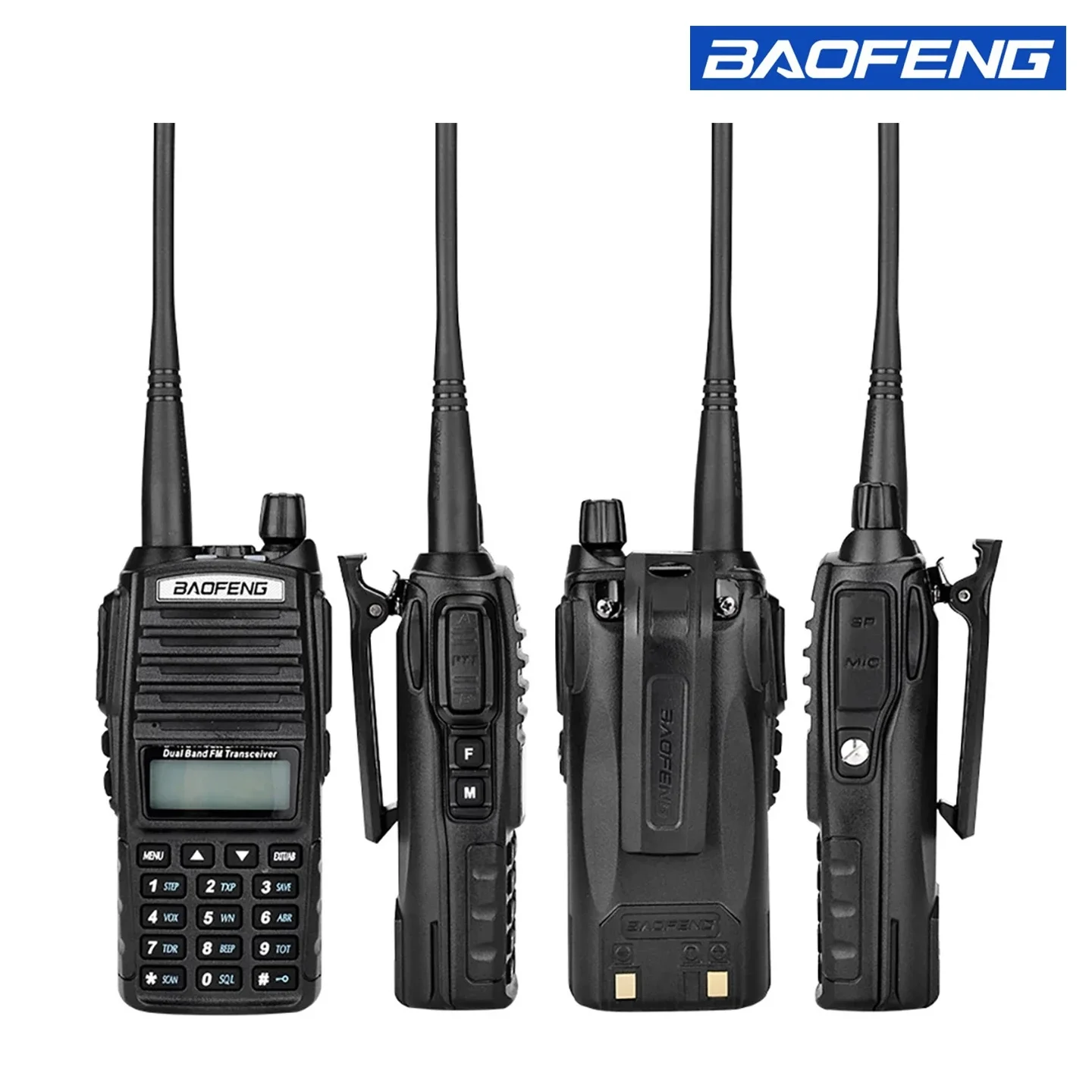 

2Pcs BAOFENG UV 82 5W Walkie Talkie Dual Band CB Amateur Portable Two Way Radio, Long Range UV-82 Updated UHF VHF