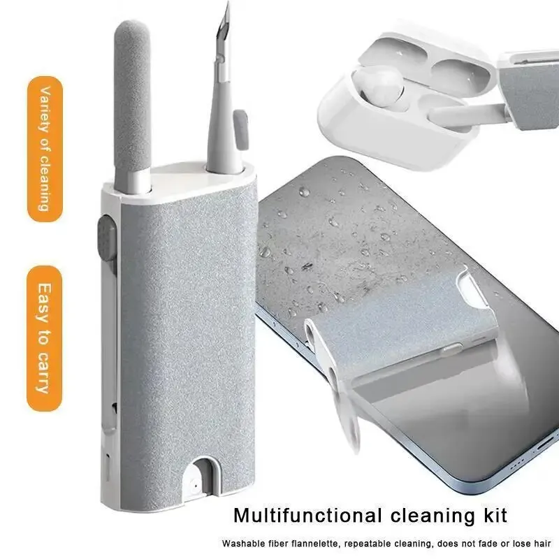 5-in-1 Cleaner Kit Laptop Screen Cleaner Kit Multifunctional Wireless Earphones Cleaning Tool For LPhone ChargingPort