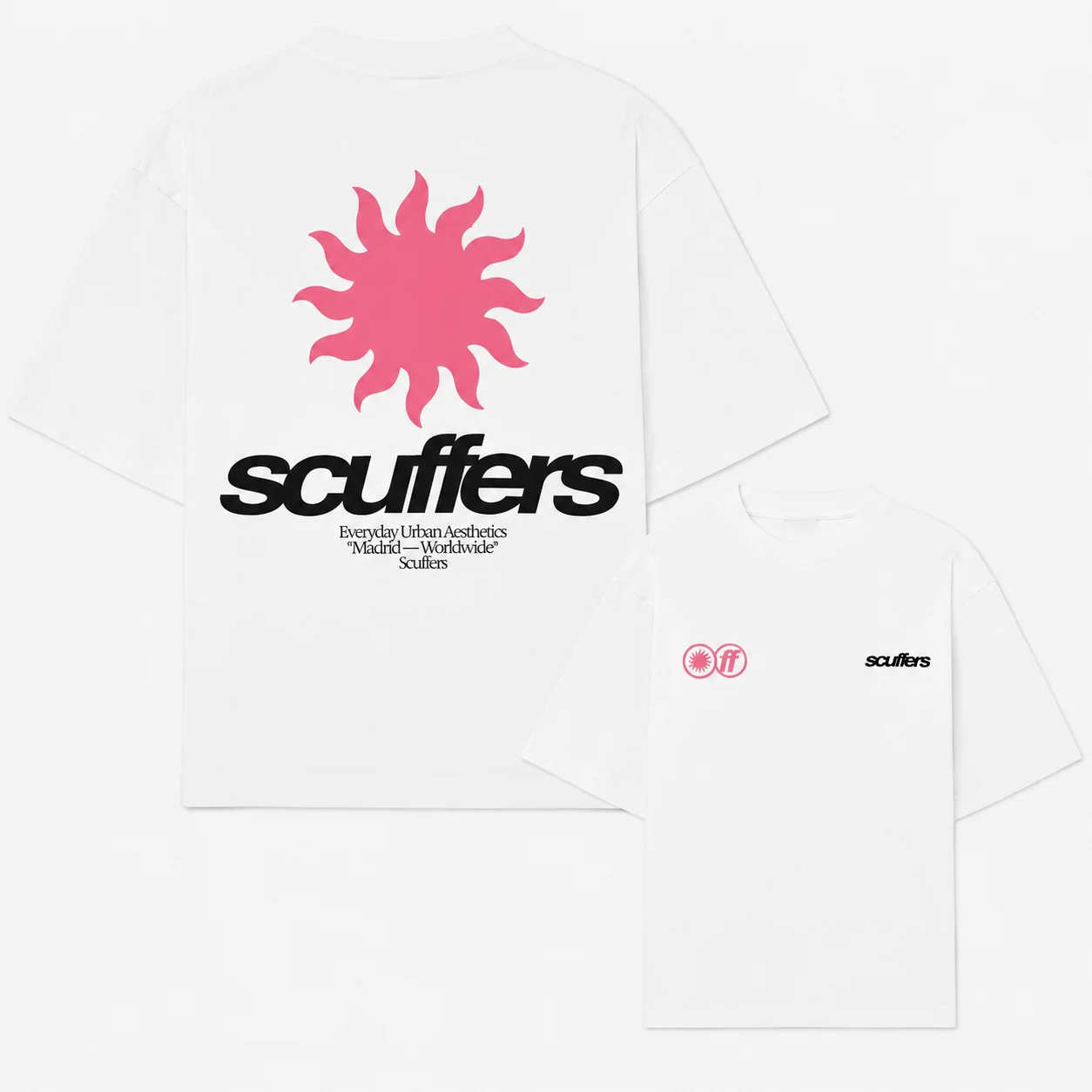 Spanisches Niche-Streetwear-T-Shirt mit Sonnen-Logo, doppelseitig bedruckt, Unisex, locker geschnitten, Oversized, Harajuku-Streetwear, Baumwolle, Sommer-Grafik-T-Shirt – Detail 13