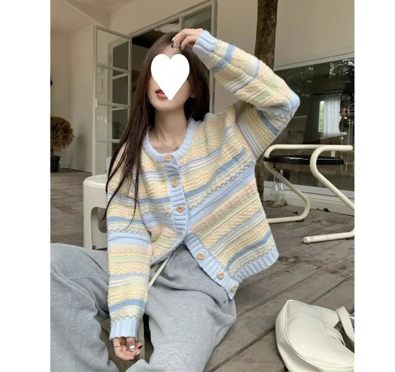 

Soft Cozy Loose Women's Sweater Outerwear Autumn New Style High Sensation round Neck Pullover Top