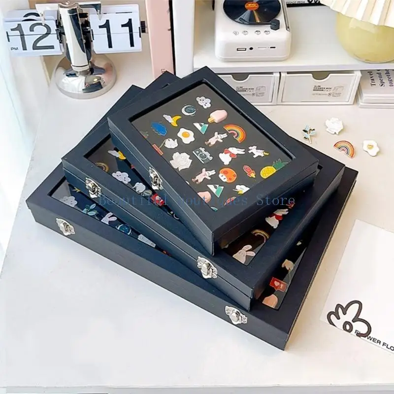 U4LF الحلقات العملية والدبابيس تعرض مربع عرض أفخم كبير للجدار أو الطاولة #4