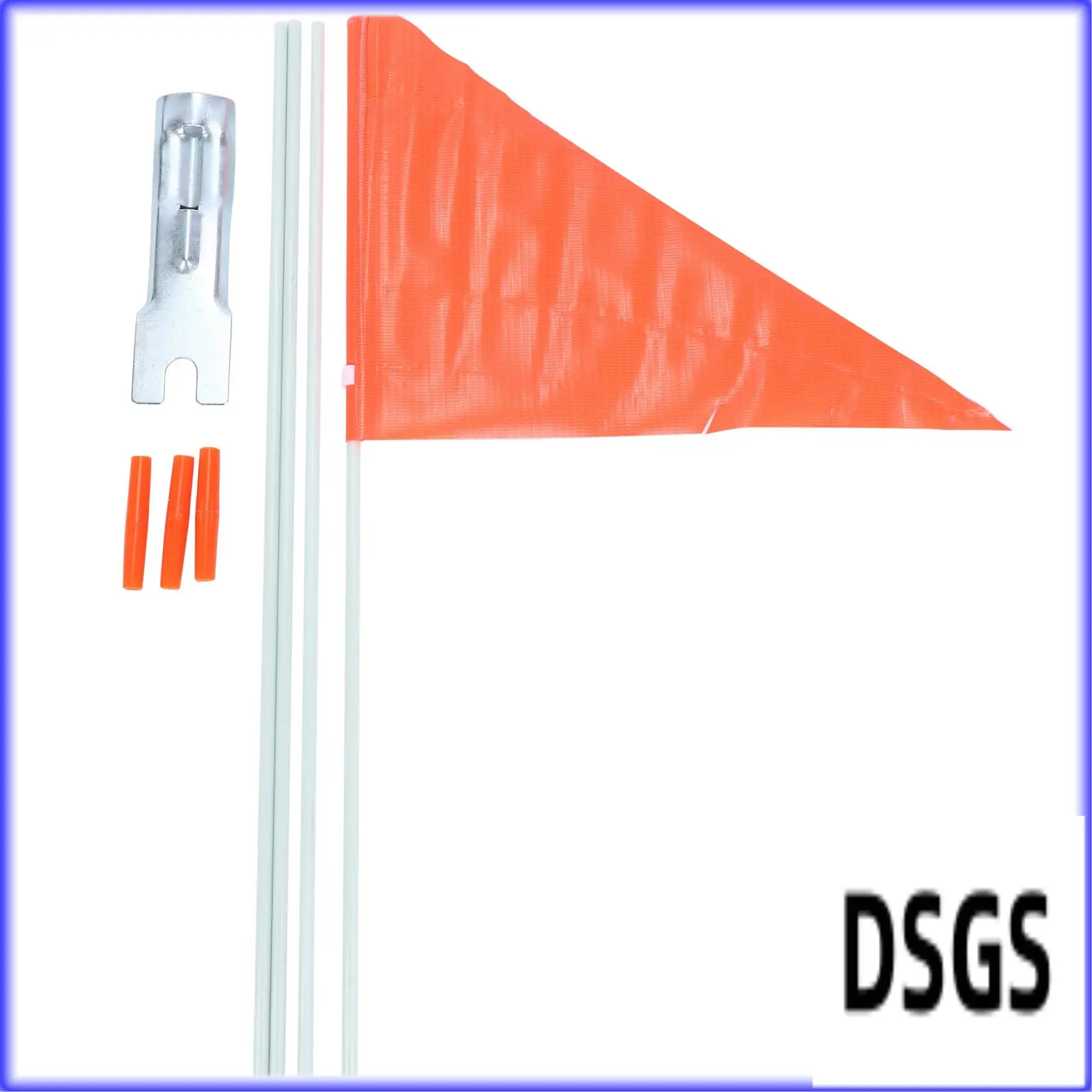 علم أمان SS مع عمود، علم دراجة عالي الوضوح قابل للتعديل بطول 6 أقدام، علم أمان مقاوم للماء بألوان زاهية لدراجة الأطفال