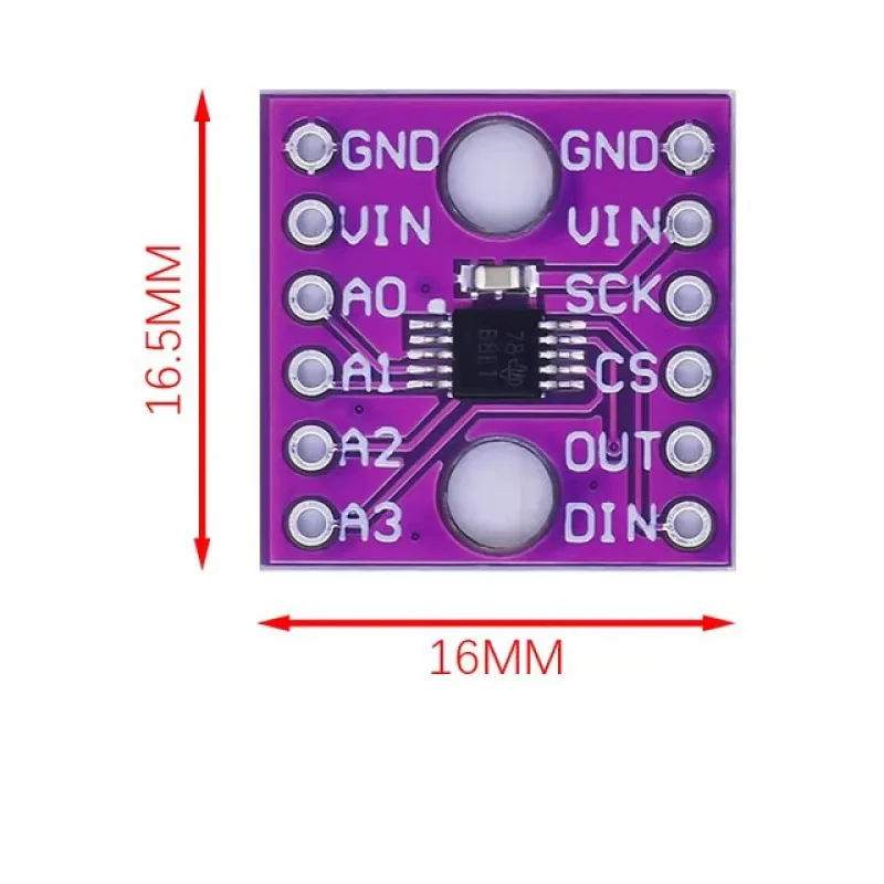 ADS1118 16Bit-to-Word Conversion Module ADDevelopment Board Current and Voltage Acquisition/SPICommunication Interface