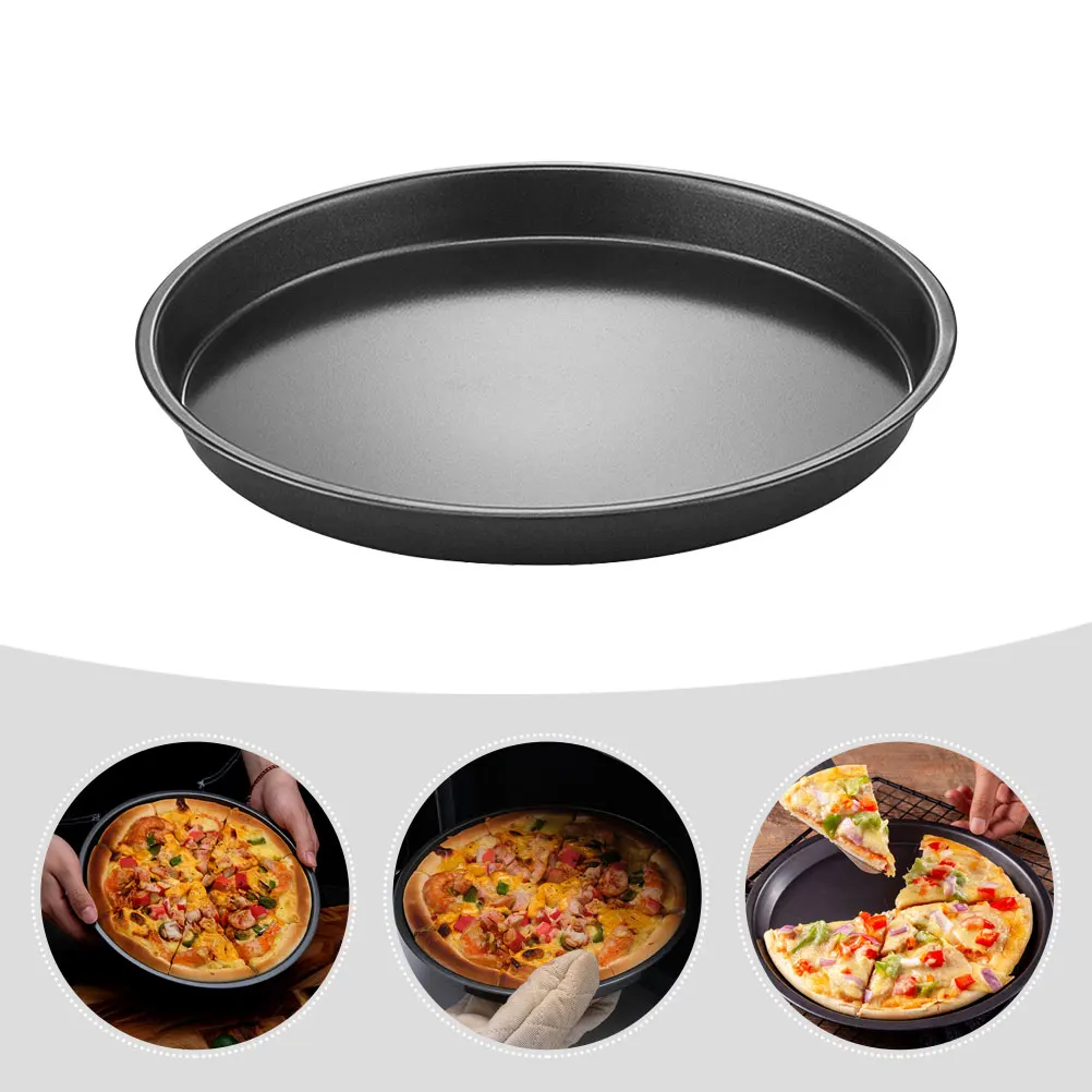 

Pizza Pan Oven Tray Baking Heat-resistant Metal Pie Pans Ovens for Restaurant Snack Plate Kitchen