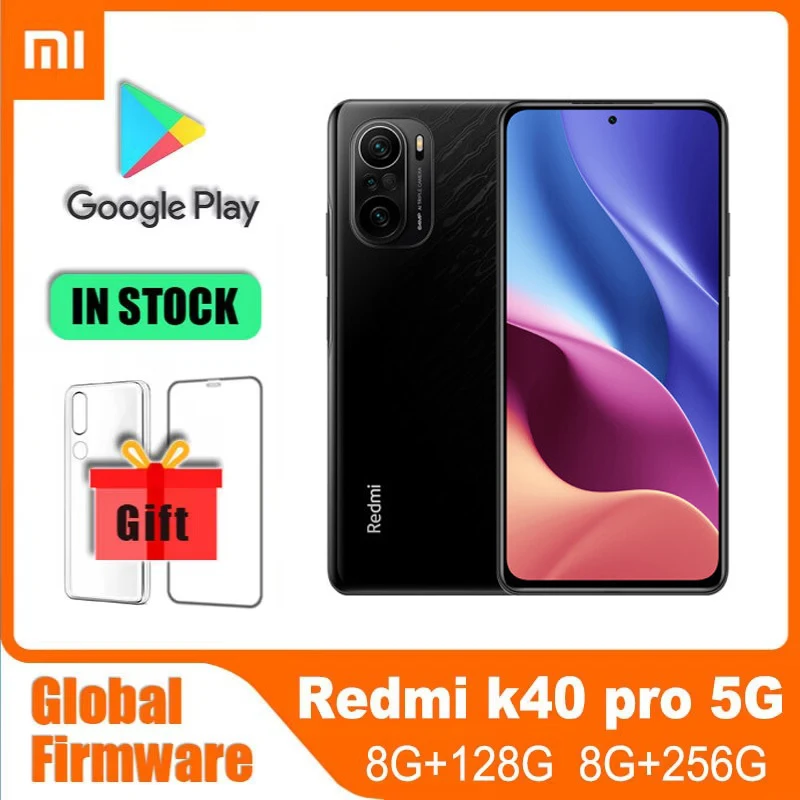 Global rom Xiaomi Redmi K40 Pro Smartphone Global ROM Version Snapdragon 888 6.67inch 120Hz E4 AMOLED Display 33WFast used phone