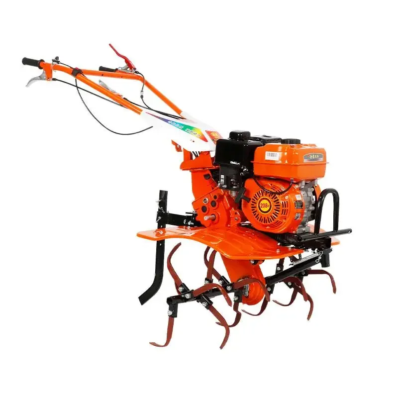 Micro tiller, small tiller, four-stroke rotary tiller, agricultural weeding, ditching, loosening soil, turning soil