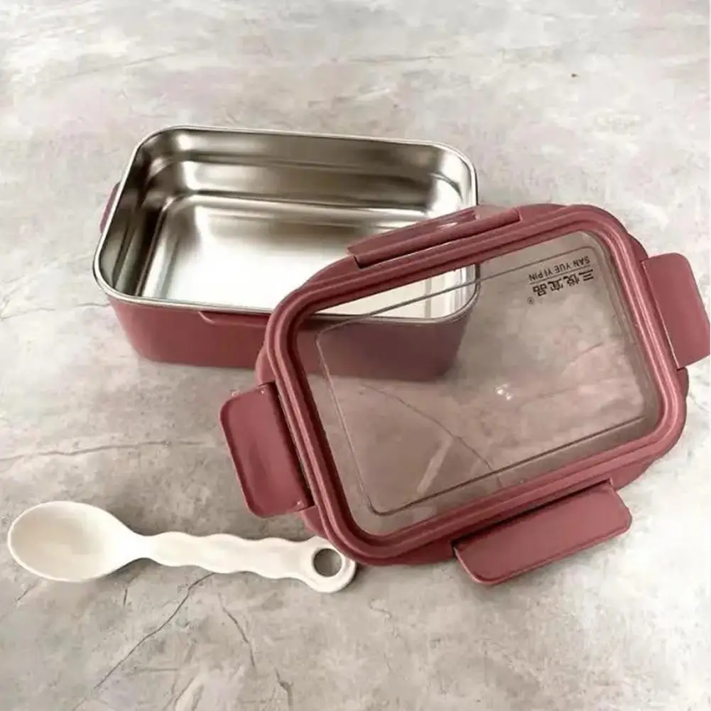 Ланч-бокс из нержавеющей стали со съемными Разделителями, 850 мл, Ланч-бокс из нержавеющей стали для детей и взрослых F8a4