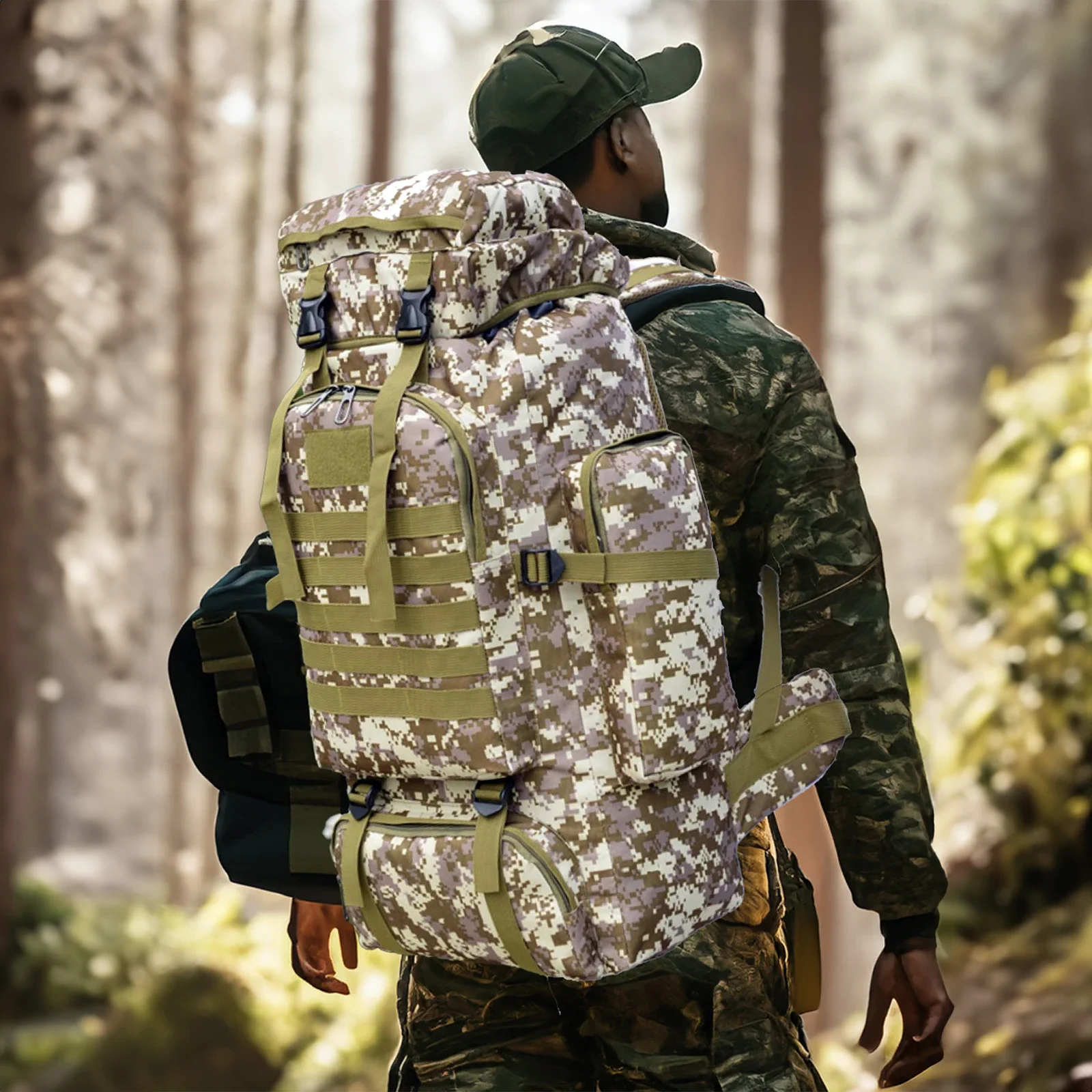 

Мужской камуфляжный рюкзак на 80 л, большой вместимости, водонепроницаемый, для активного отдыха, путешествий и походов