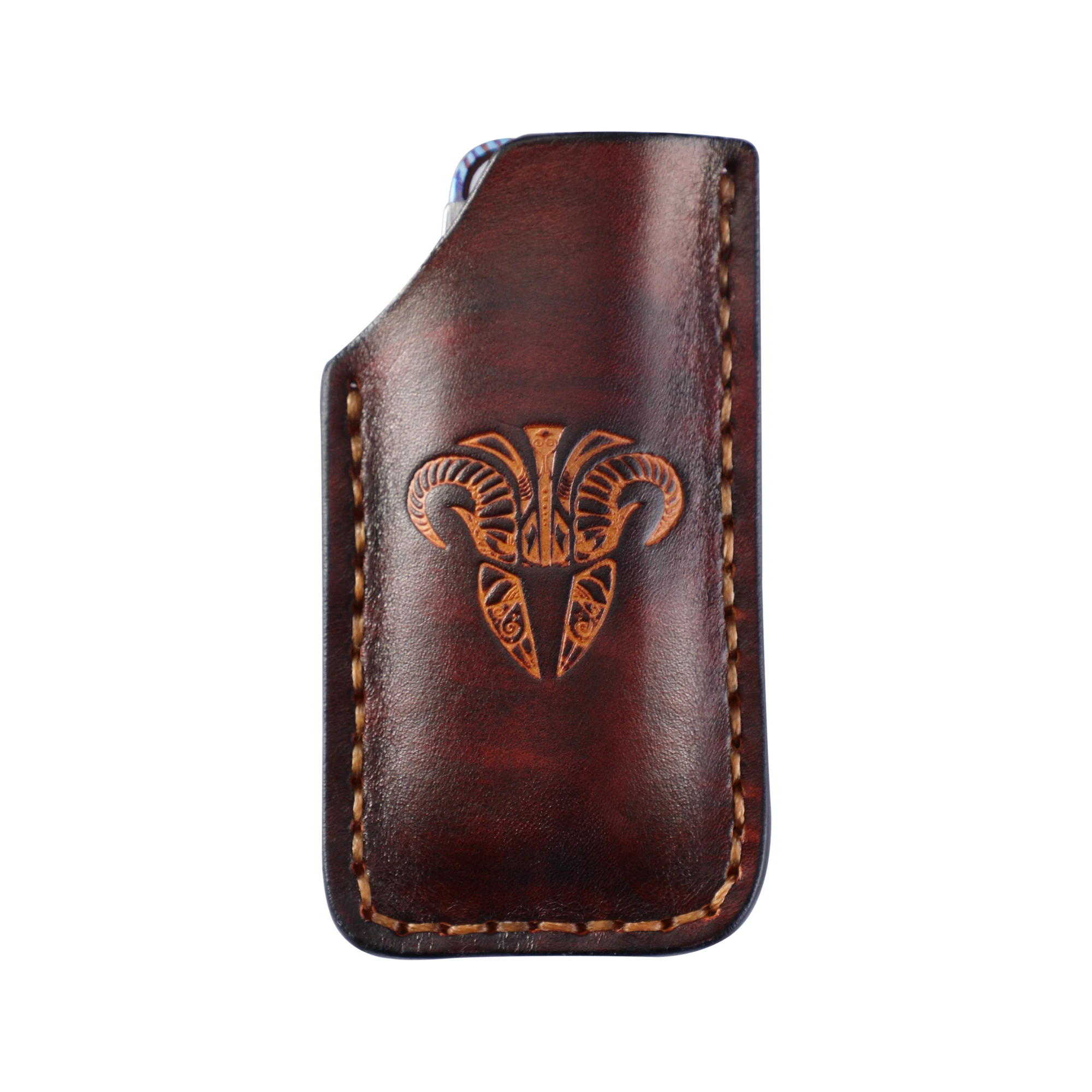 Cavolknife Faca de Couro Artesanal Edc Pocket Slip Bainha de Bolso Edc de Couro para Faca Dobrável