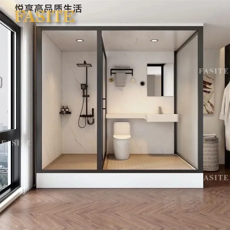 for Household Integrated Wet and Dry Separation Partition Shower Room Toilet Integrated Bathroom Bath Integrated Bathroom
