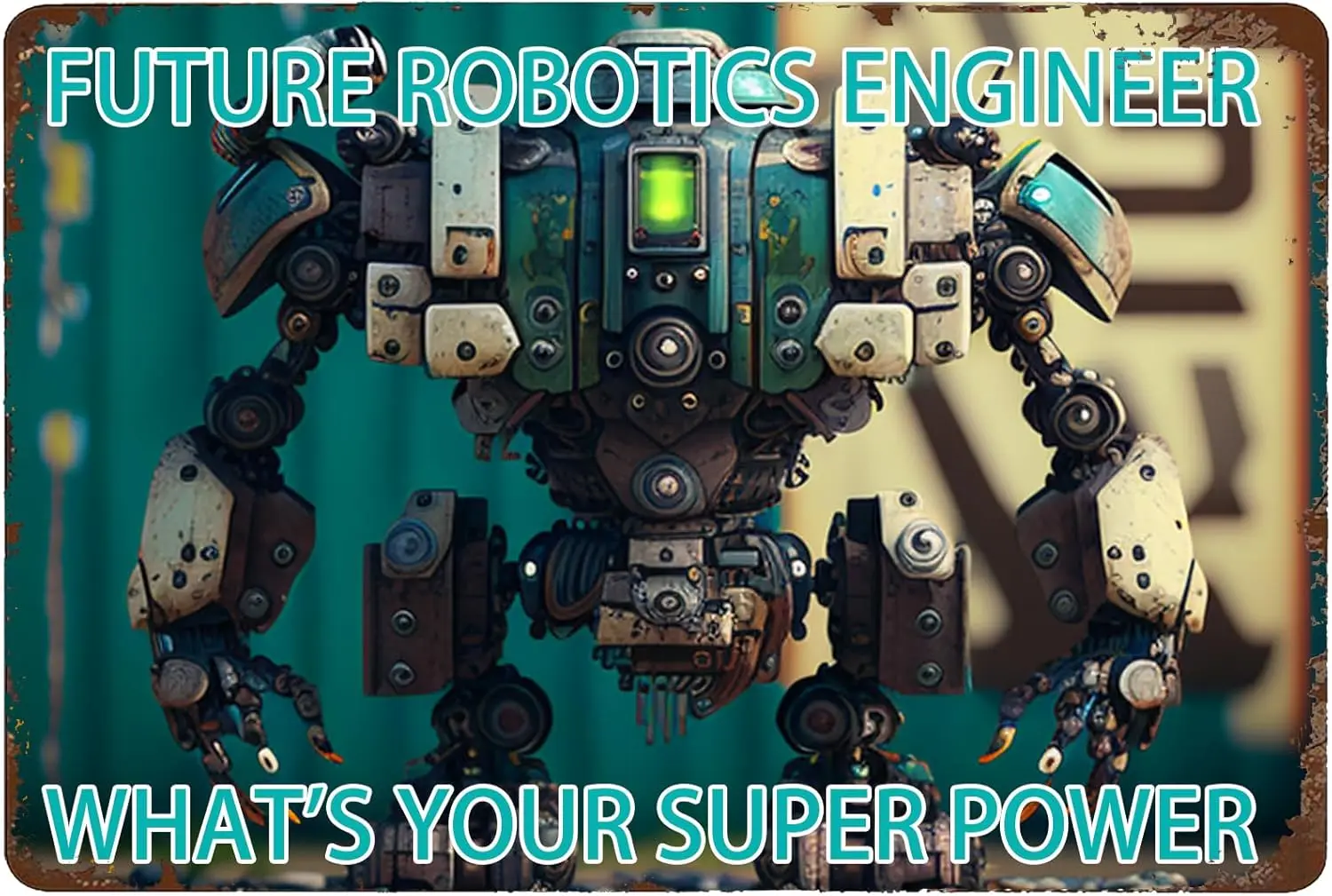 Robotics Engineer Metal Sign   - Tech Office Wall review and price