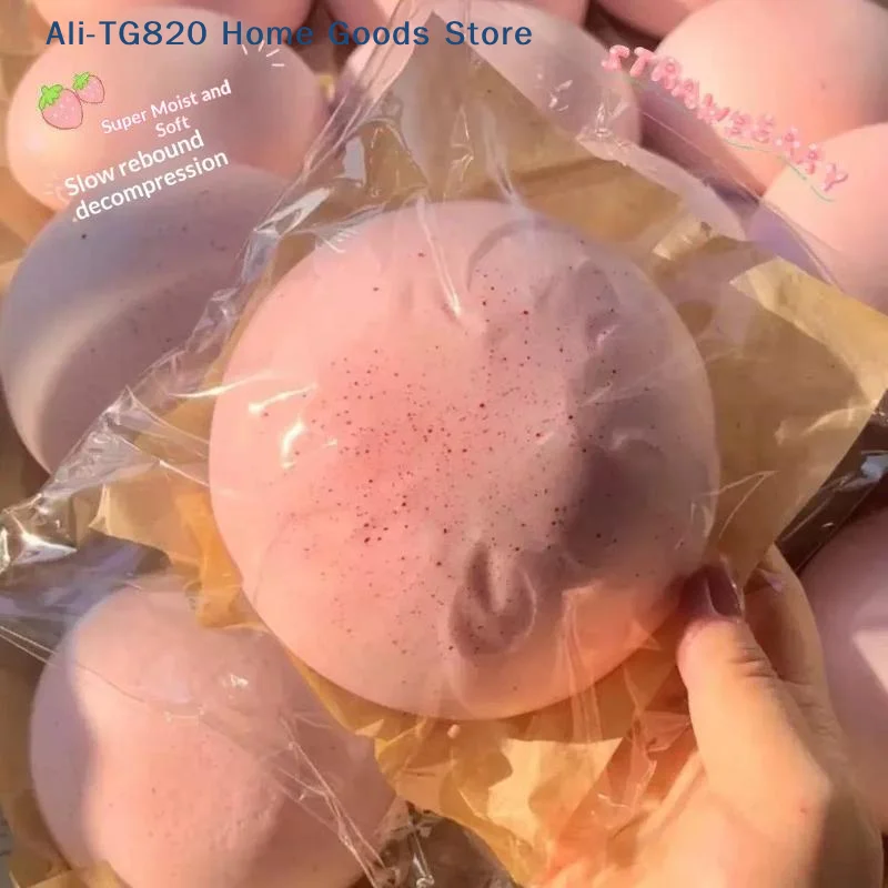 [TG820]Soft Texture Squeeze Simulated Buns Slow-Rise Rebound Squeeze Material Slow Rising Sensory Pink Color Pink Steamed Bun