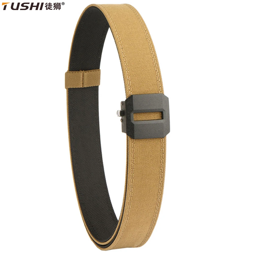 

TUSHI New Hard Military Tactical Belt For Men Thickened Gun Belt Police Duty Mens Belts Outdoor Casual Girdle IPSC Accessories