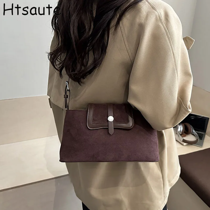 

Retro Pu Leather Tote Bags for Women Shopping Accessorise Shoulder Crossbody Bags Simple Leisure Texture Long Strape Bag