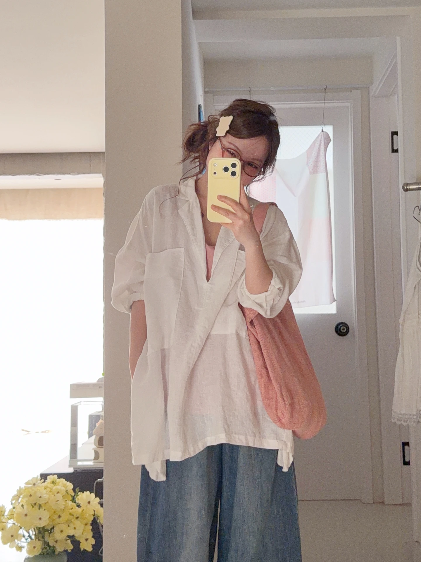 

Высококачественный льняной комплект из двух предметов: модная рубашка свободного кроя с отложным воротником и рукавом 3/4, дышащая, для комфортных поездок на работу