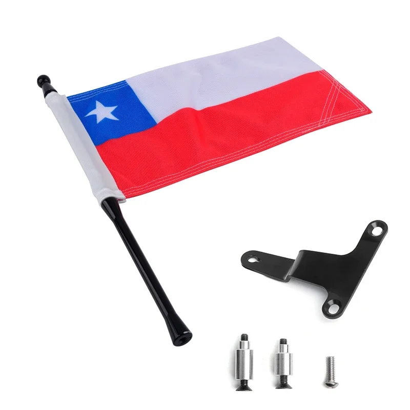 Panical - Gold Wing GL1800 Motorcycle Flag Group Chile Flagpole Kit for Honda Motorcycle Trunk tools Bracket  Flagpole Moto Tour