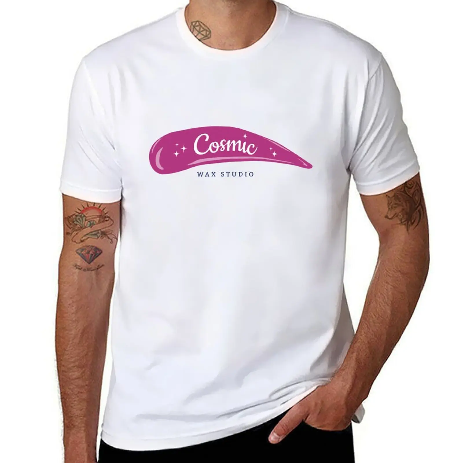 

Cosmic Wax Studio Pink Wax Smear T-Shirt man t shirts for men t shirt man plain T-Shirt