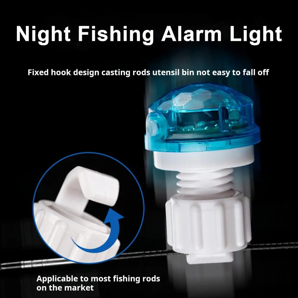 Fishing Rod Tip Lamp High Sensitivity Fishing Bite Alarm Lamp Set with Led Indicator for Night Fishing Rod Tip Strike Sensor