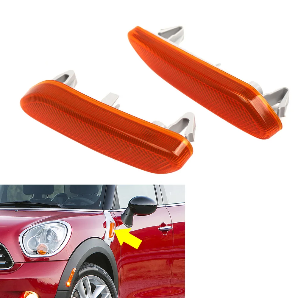 1Pair Amber Auto Side Marker Light Housing 63139802569 For BMW Mini Countryman R60 2010-2017 For Paceman R61 2012-2017