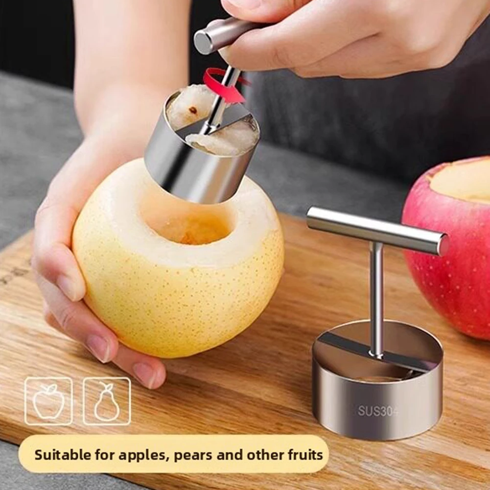 Stainless Steel Apples Cores Remover Fruit Corer Removal Easy Pear-Corer Kitchen Fruit-Gadget Salad Making Preparations