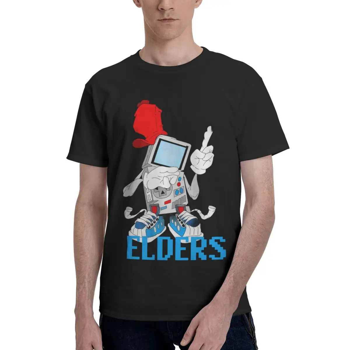 Men Respect Your Elders Gaming Control Retro Fun Gamer T Shirt Streetwear Oversized Cotton Custom Sleeve Anime Shirt