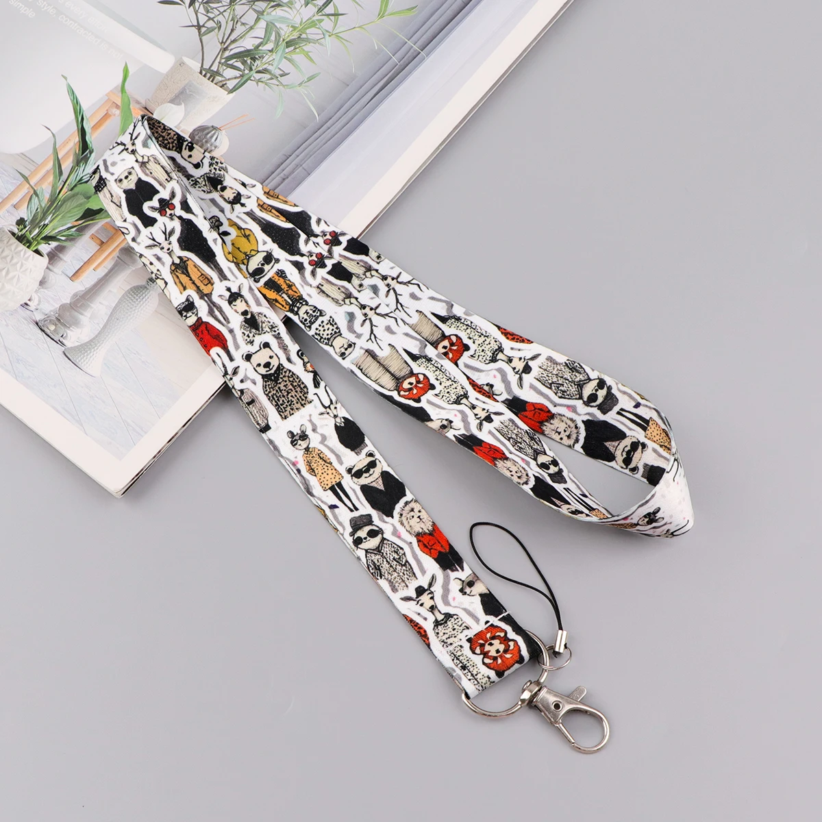 Animal Style Credential Holder Butterfly Lanyards for Key Neck Strap For Card Badge Gym Keychain Keyring Accessorie Gift