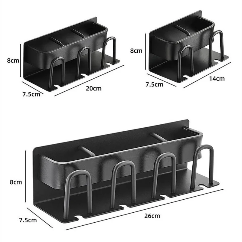 1PCS Wall Mounted Bathroom Shelves Toothbrush Storage Rack Cup Shelf Shower Hanging Holder Bathroom Kitchen Toilet Accessories