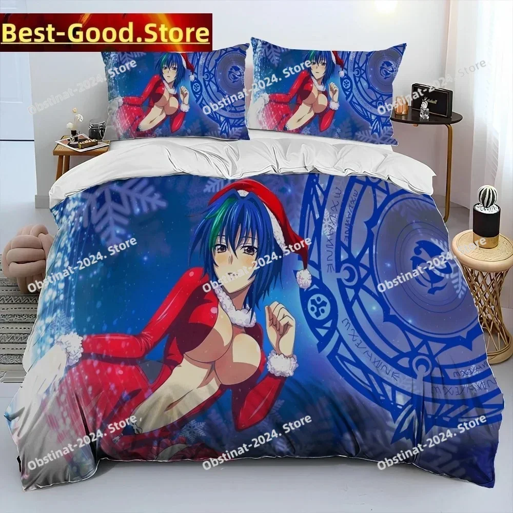 Sexy Girl High School DxD Anime Bedding Set Printed single Comforter Quilt Duvet Cover Pillow Case 3 Pieces Sets Kids Adult Size