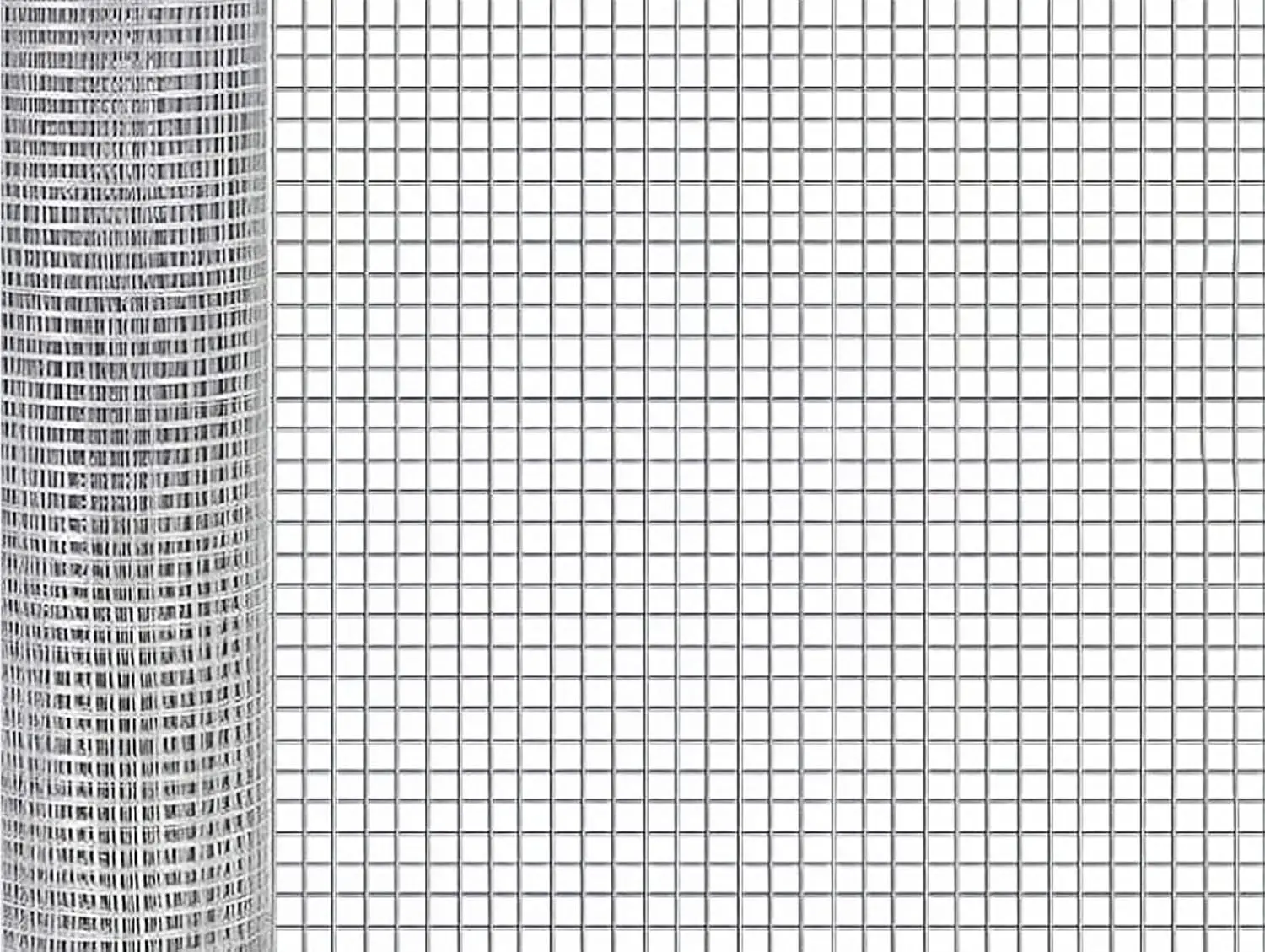 

Galvanized Hardware Cloth 48in x 100ft, 1/2 Inch Mesh for Chicken Rabbit Snake Cage, Garden Fence, and Poultry Netting