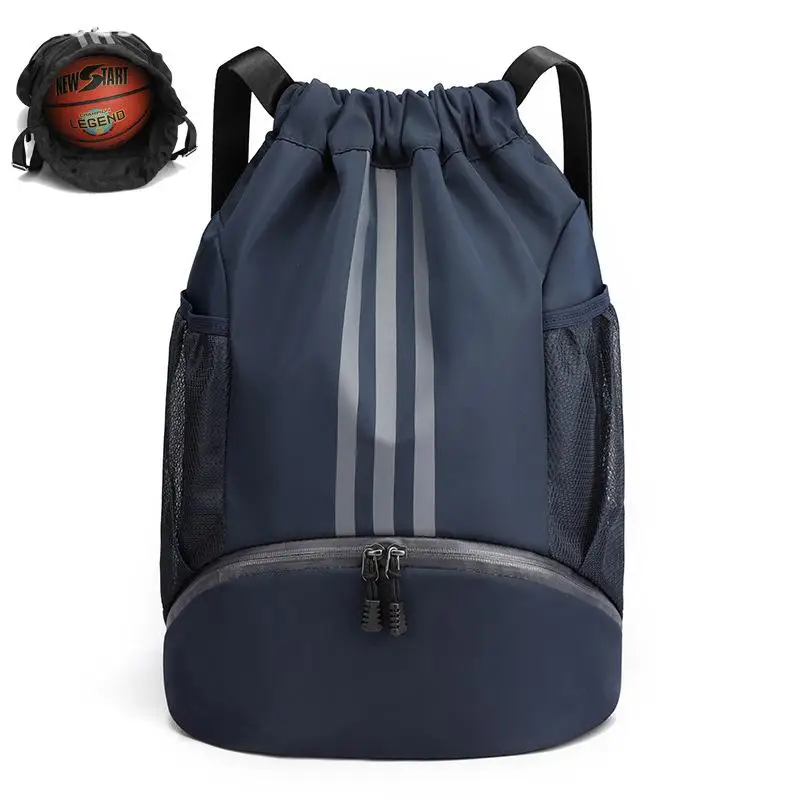 

Outdoor football bag Multi functional waterproof basketball bag with shoe position drawstring pocket for women's fitness bag