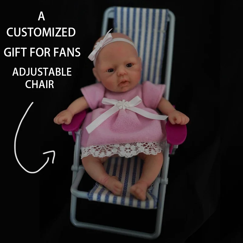 7 "Micro Preemie Full Body Silicone Baby Girl Doll "Sophia" Realistica Mini Reborn Doll Surprice Bambini Anti-Stress