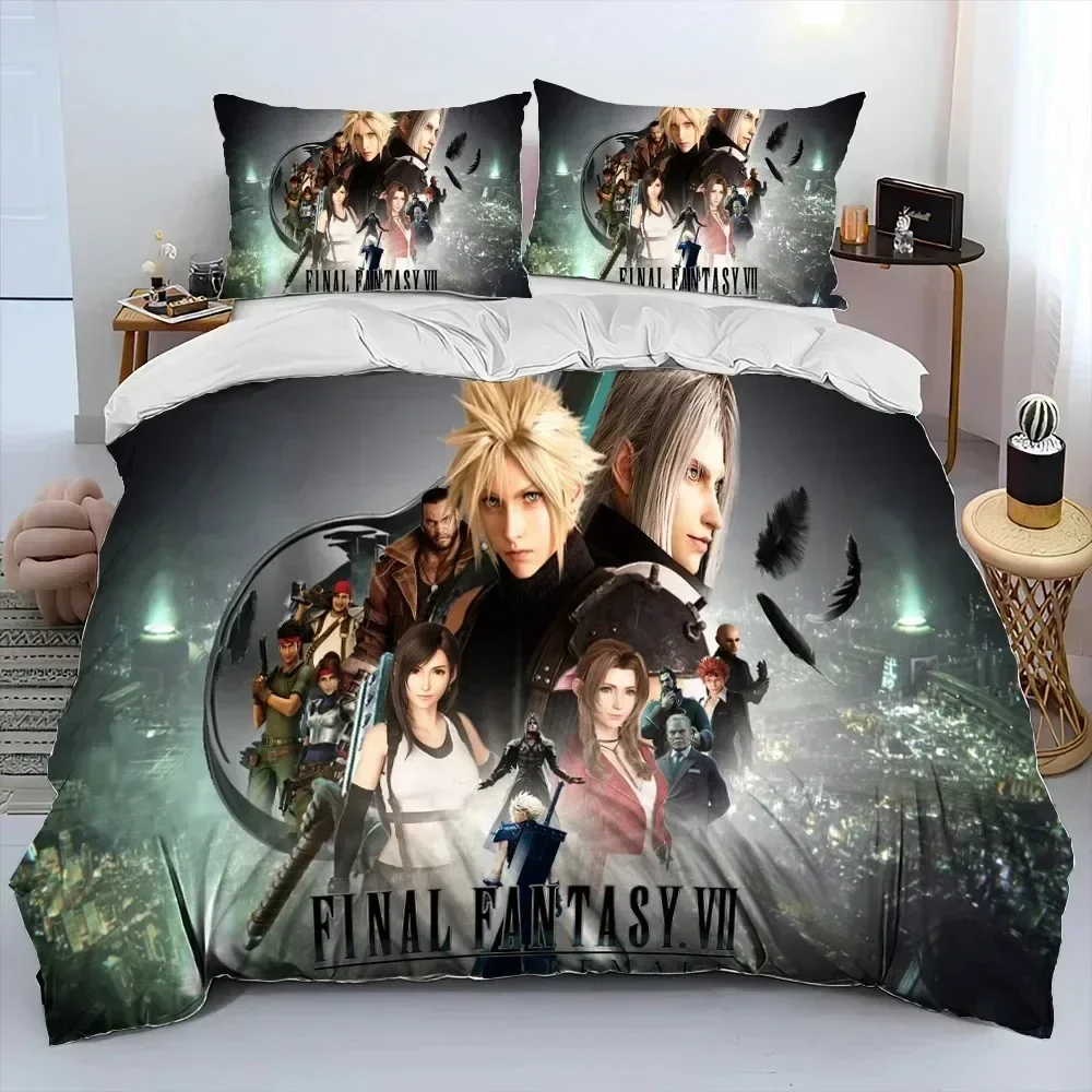Final Fantasy Series Games Printed Bed Set Duvet Cover Pillowcase Bedding Set Bed Linen Sheet Quilt Cover Full Queen King Size