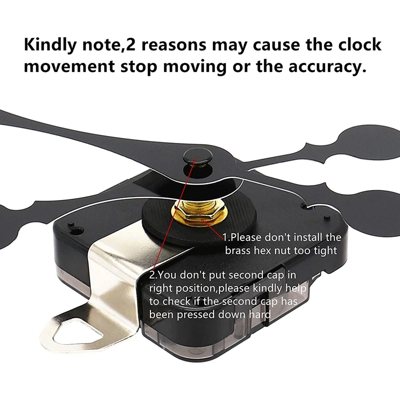 16Mm Quartz DIY Wall Clock Motor Kit Movement Mechanism Big Spade Clock Parts Repair Replacement Movement-AT35