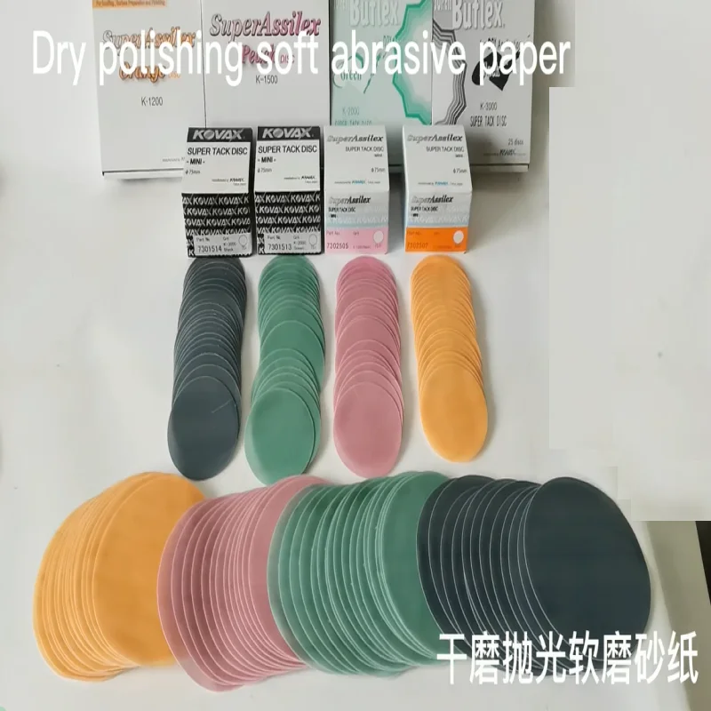 Japan KOVAX 3-inch 75mm Soft Film Sandpaper for Automotive Paint Dry Grinding And Polishing Abrasive Paper