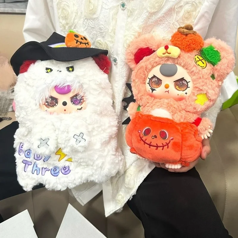 Original 400% Baby Three Rare Limited Edition Halloween Series Blind Box Keychain Doll Collect Backpack Pendant Girl Bday Gift