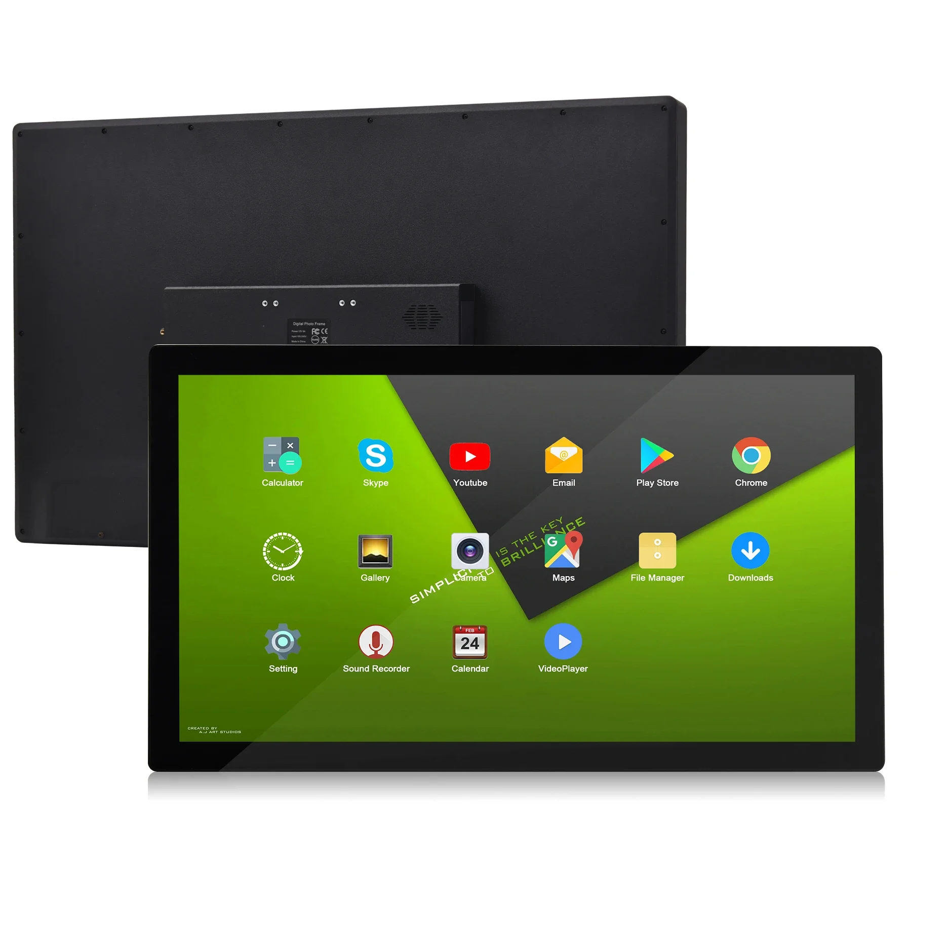 Android All in One Capacitive Touch Screen Rockchip WiFi RJ45 27 Inch Wall Mounted Android Tablet