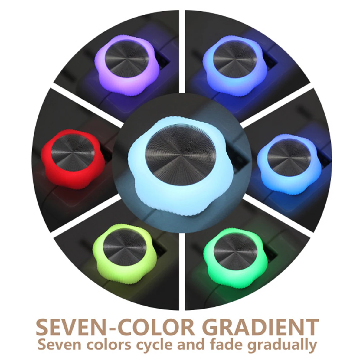 Car Mini Flower Shaped USB RGB LED Ambient Light USB Atmosphere Light Portable Plug and Play Auto PC Computer Night Light