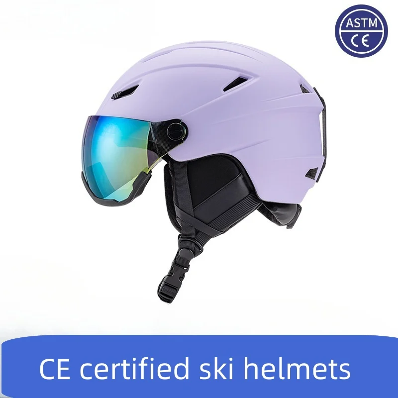 Men's and women's ski helmets with goggles anti-fog adjustable glasses Outdoor sports Breathable warm anti-fall Impact-resistant