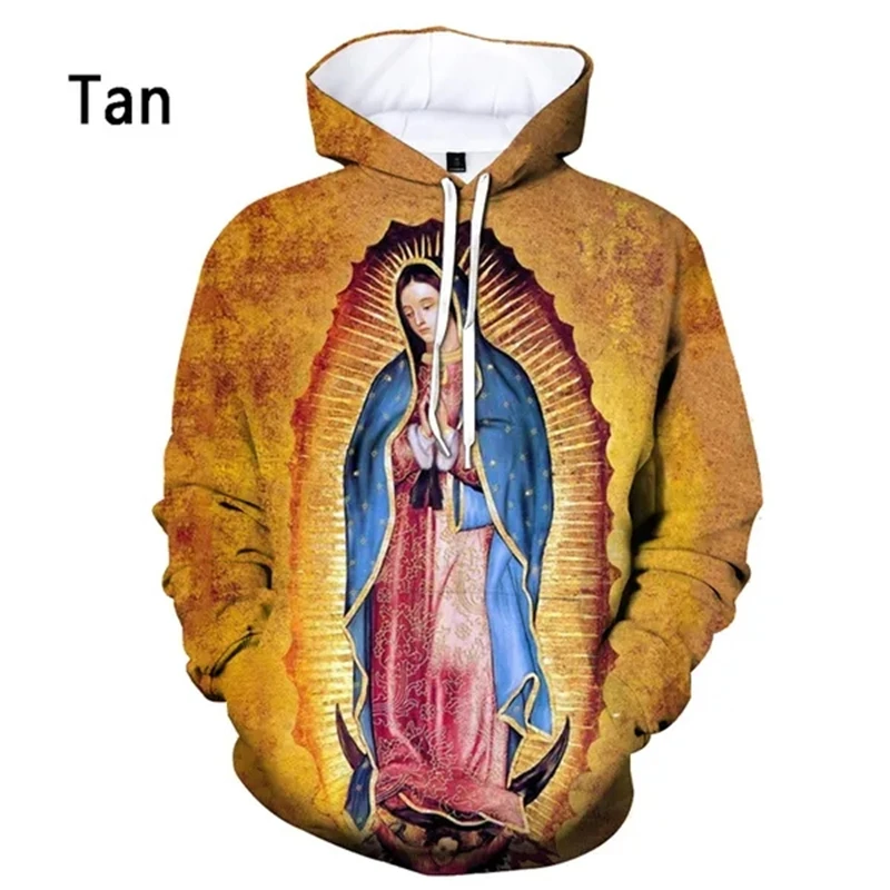 New Fashion Guadalupe Mexico Virgin Mary 3D Printed Hoodie Sweatshirt For Men Women Clothing Casual Pullovers Hooded Hoodies