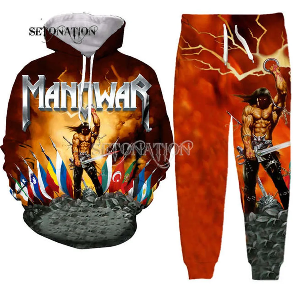 Manowar men/women New fashion cool 3D print fashion hoodies/sweatshirt/pants/Tracksuit dropshipping