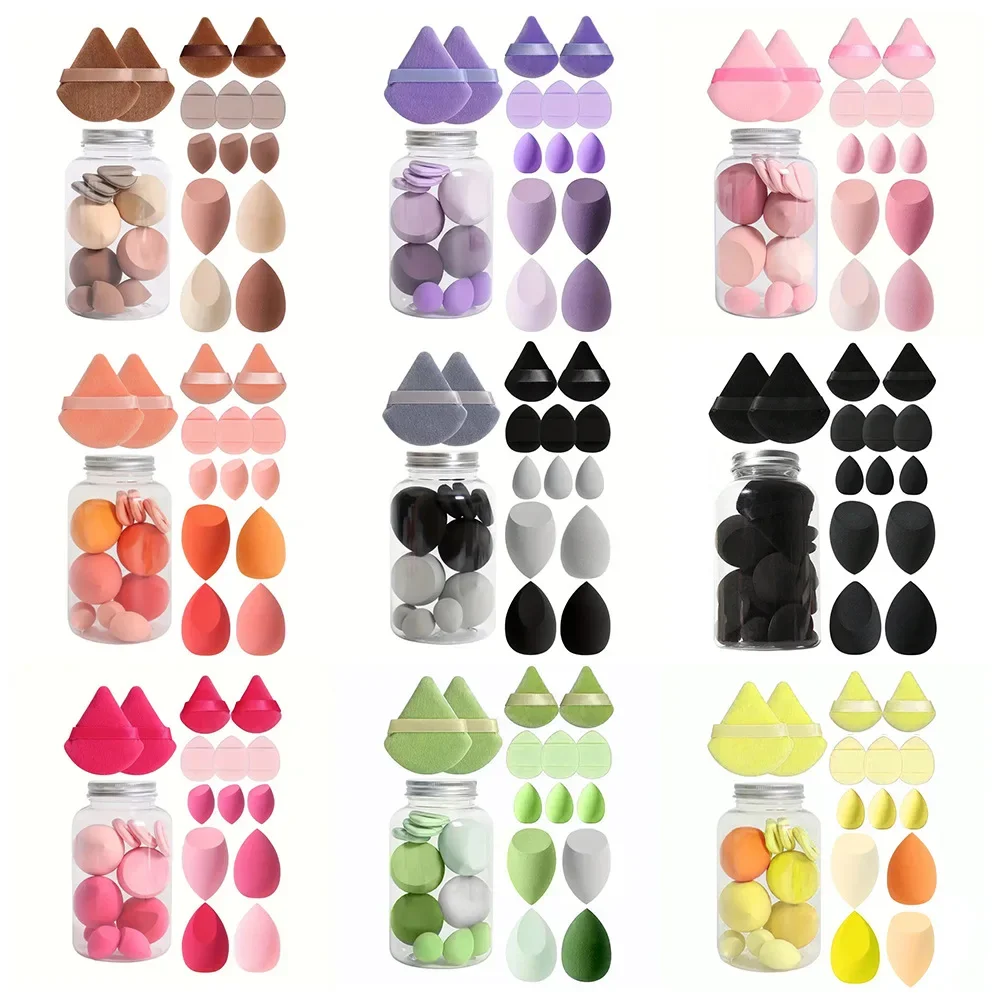 Makeup Blender Sponge Set-14pcs Soft Beauty Foundation Blending Eggs- for All Kinds of Cosmetics, Liquid Foundation-colored Gift