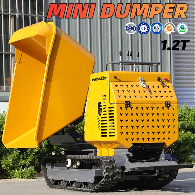 Mini-Raupendumper 500kg Multifunktionaler Hydraulischer Mini-Raupenkipper Maßgefertigt für Landwirtschaft und Bau mit Rotation CE EURO5