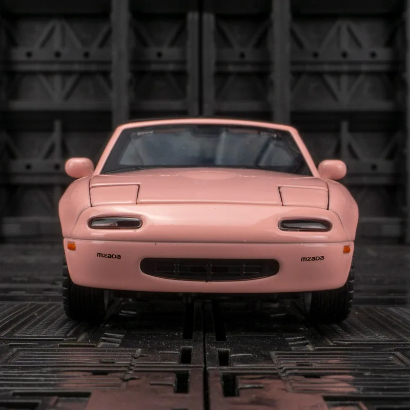 1:32 Mazda MX5 Supercar Alloy Die Cast mainan mobil Model suara dan lampu Tarik Kembali mainan koleksi hadiah ulang tahun