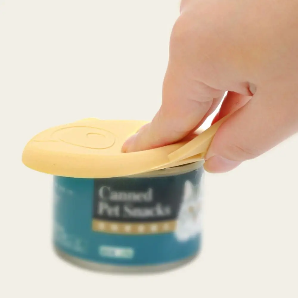 

TPE Pet Canned Spoon Pets Tableware 3 Specifications Inner Diameter Pet Jar Opener Lock Fresh Cat Food Can Lid Dog