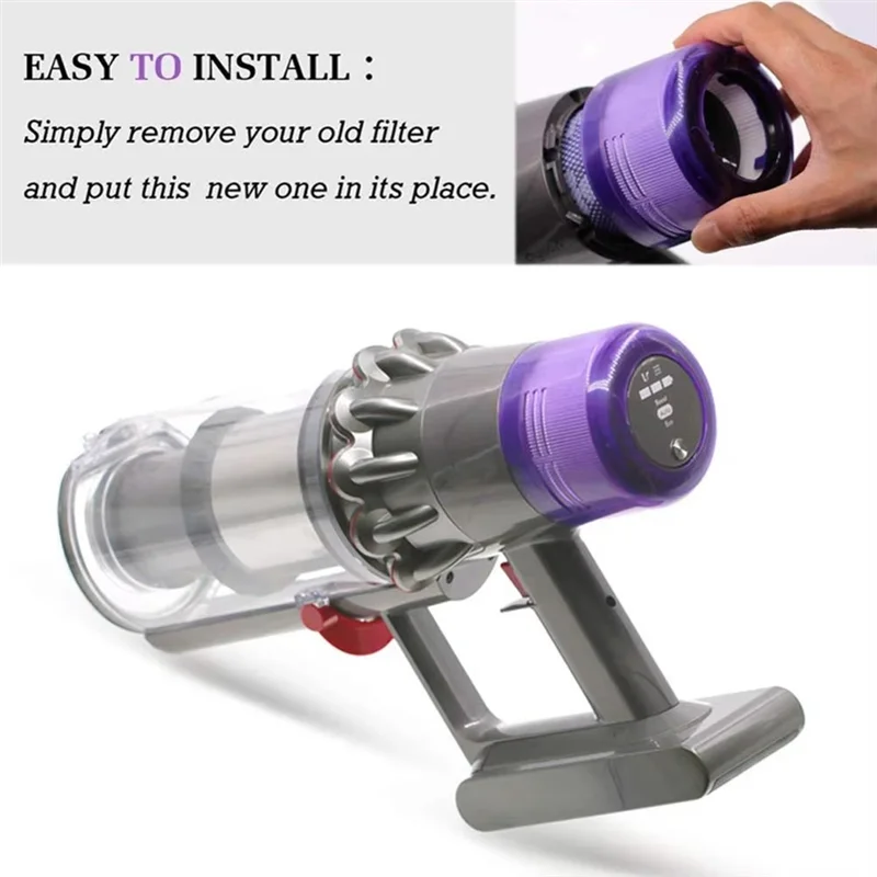 Unidade de filtro grande lavável abvi para aspirador de pó sem fio dyson v11 sv14 ciclone animal absoluta total limpo, filtro de substituição