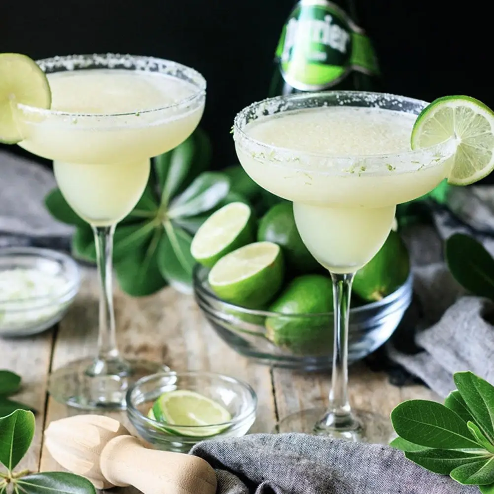 2Pcs Unbreakable Plastic Margarita Cup Set Transparent Cocktail Goblet Premium Pc Material Smooth Lip Comfortable Hold for Bar