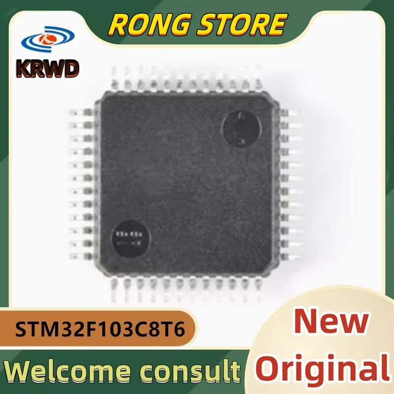 10PCS STM32F103 C8T6 New and Original Chip IC STM32F103C8T6 STM32F103 LQFP48 32-bit microcontroller MCU