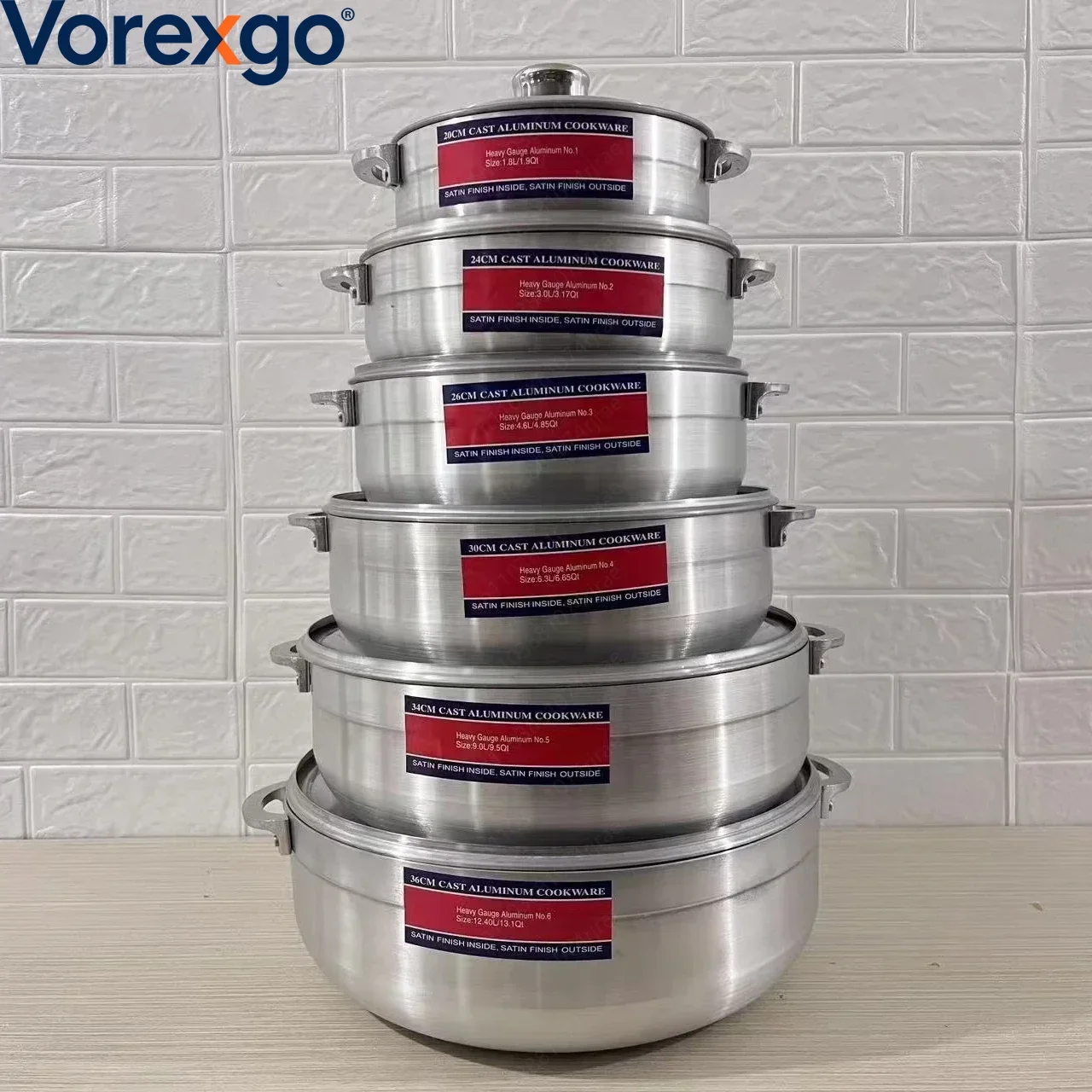 Sand Pot 6-piece Set Middle East and African Soup Pot 20-36cm Pot Set, Aluminum